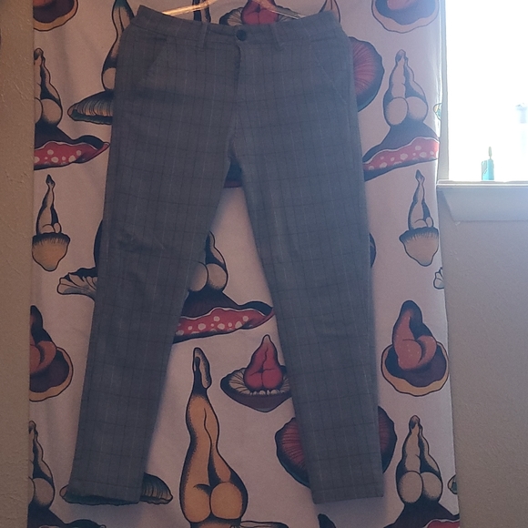 ZARA cropped plaid mens pant size 32 lightweight slightly worn - Picture 2 of 4